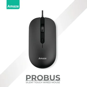Amaze A704 Probus Silent Touch Wired Mouse ? Black ? BIS