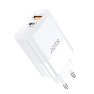 Aspor A851 Gan Charger 65W QC3.0 Wall Charger Multi Port USB Adapter