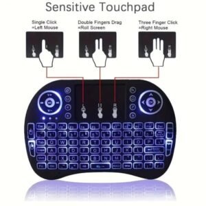 i8 2.4G Mini Wireless Keyboard with Touchpad ? 7-Color Backlight