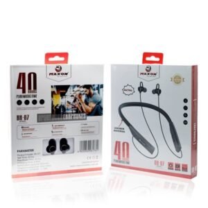 Maxon BH-07 Wireless Neckband ? 40 Hours Playtime | 500mAh Battery | Superior Audio for All-Day Listening